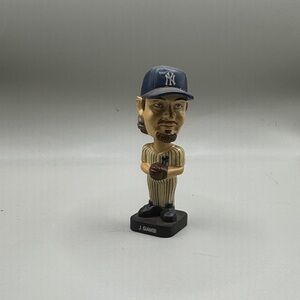 Baseball Player Bobblehead Figurine - Blue and Cream